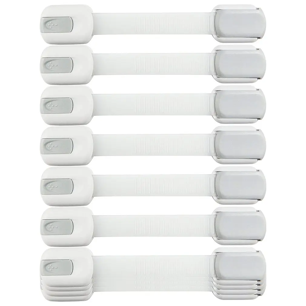 

10pcs/Lot Drawer Door Cabinet Cupboard Toilet Safety Locks Baby Kids Safety Care Plastic Locks Straps Infant Baby Protection