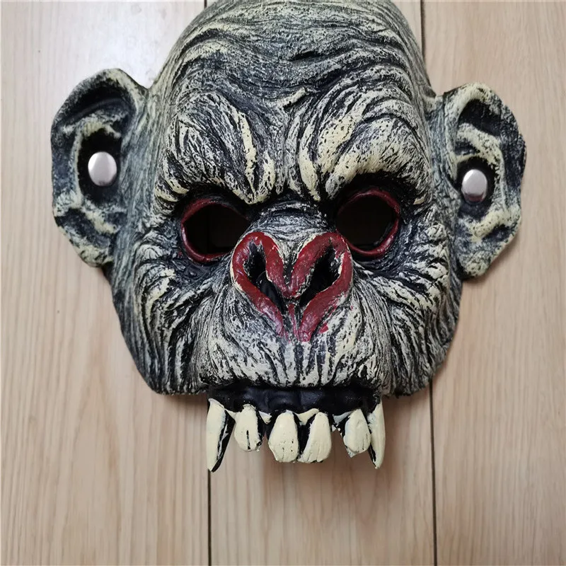 

Full Face Animal Mask Cosplay Orangutan Adult Child Mask Decoration Party Halloween Party Tricky Fun Mask Fool' Day Gift 25cm