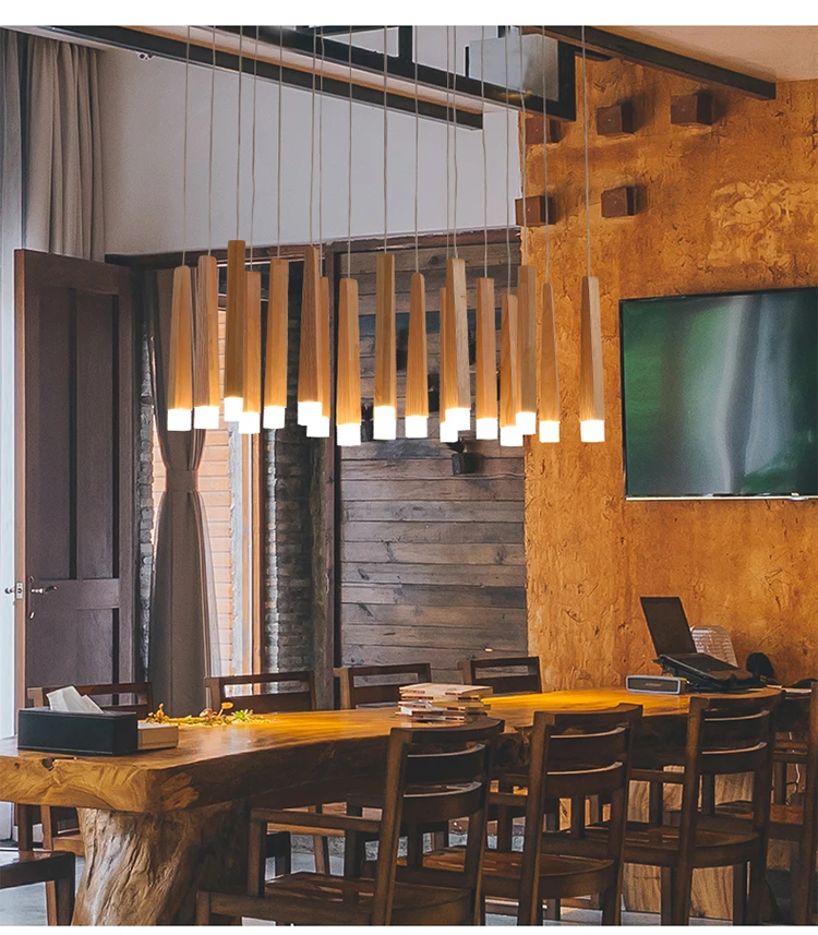 Matchstick деревянные подвесные светильники для бара кухни магазина ресторана