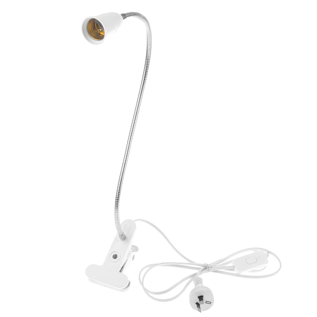 Гибкий Светильник ель света E27 розетка простой выключатель зажим лампа с