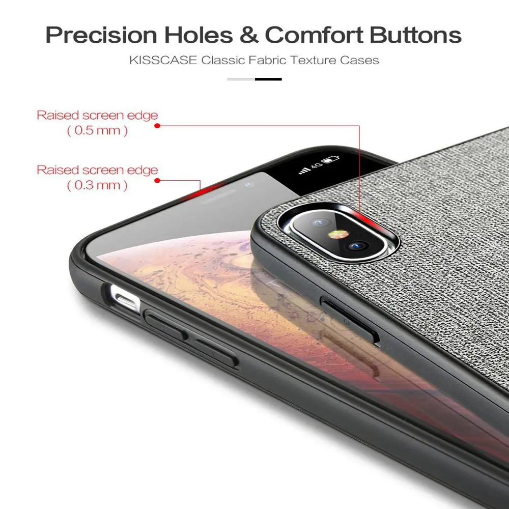 KISSCASE модный тканевый текстурный чехол для телефона Apple iPhone 11 2019 винтажный Чехол X
