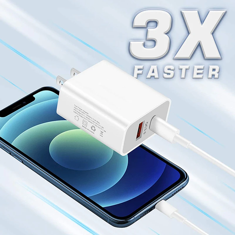 Штепсельная Вилка PD/QC3.0 20 Вт для быстрой зарядки вилка стандарта EU/US/UK/AU iPhone Type C