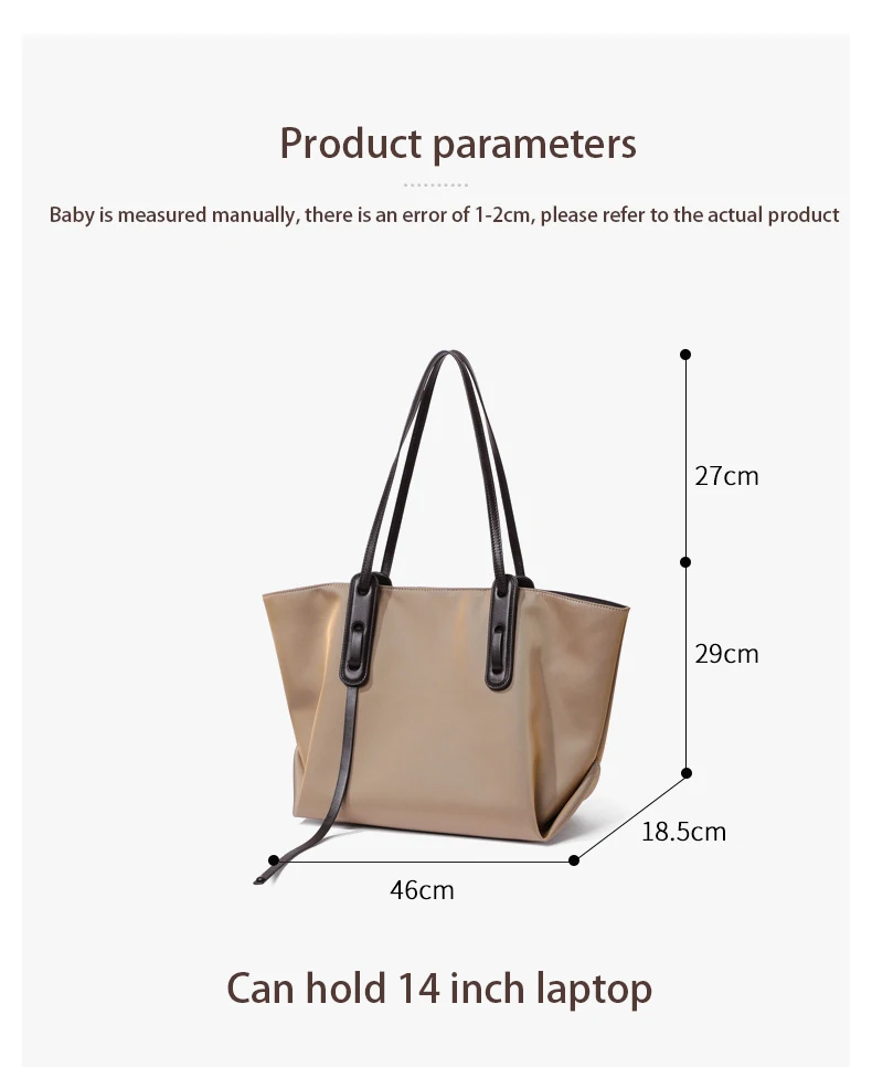 

Fresh women's bags 2021 new trendy handbags women's large-capacity imported Oxford cloth shoulder bag fashionable wild tote bag
