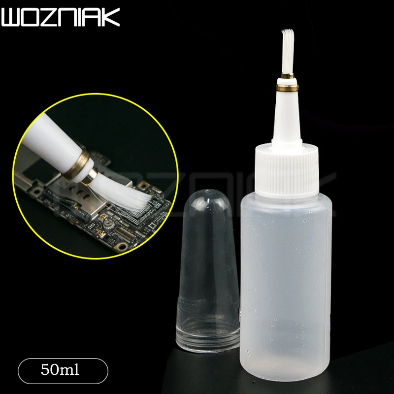 Пластиковая прозрачная жидкая спиртовая канифоль 50 мл припой флюс