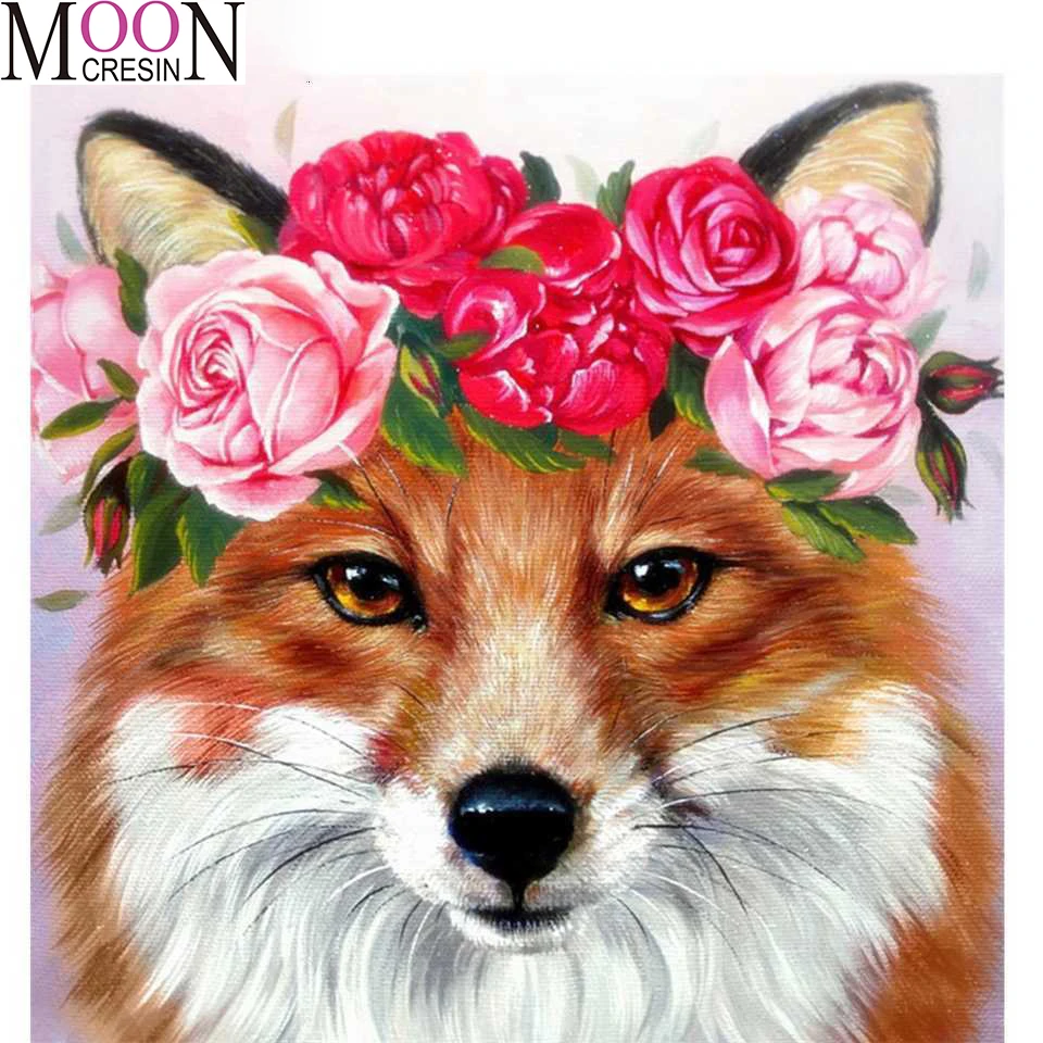 

Animals 5D Diy Diamond Painting Dog Head Flowers Full Square&Round Drill Embroidery Cross Stitch Rhinestones Diamond Mosaic Home