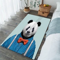 funny mr panda area rug 3d all over printed non slip mat dining room living room soft bedroom carpet