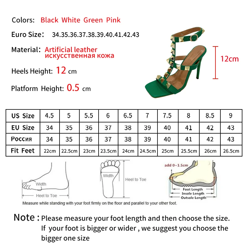 

LEOPARD LAND Summer Fashion Women's Shoes Rivet One Word With Shallow Temperament Sandals Stiletto Banquet Sandals Women CWF