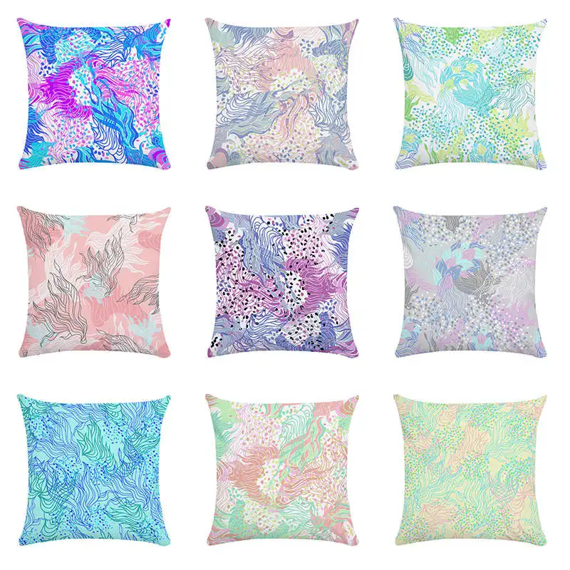 

Трава цветок простая наволочка Северный домашний декоративный бросок Наволочки с геометрическим узором подушки Чехол TP81