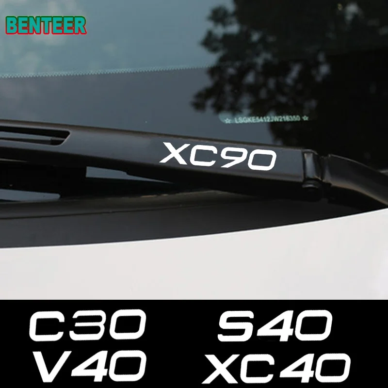 

4 шт. автомобильное украшение для дворника Стикеры для Volvo C30 C70 V40 V50 V60 V70 V90 S40 S60 S80 S90 XC40 XC60 XC70 XC90 AWD T6