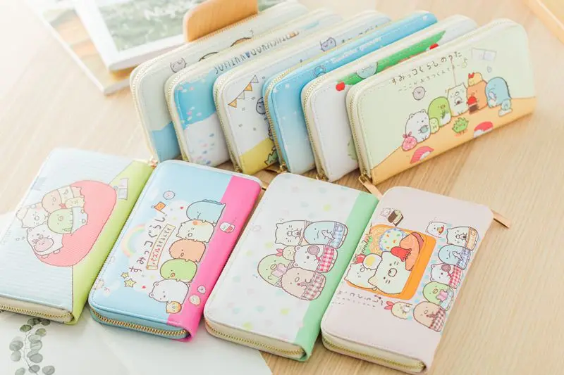 random delivery IVYYE 1 шт. Sumikko gurashi Модный Аниме PU Кошелек Сумки Кошельки на молнии монеты карман повседневные кошельки карты унисекс подарки Новинка - Цвет: random delivery