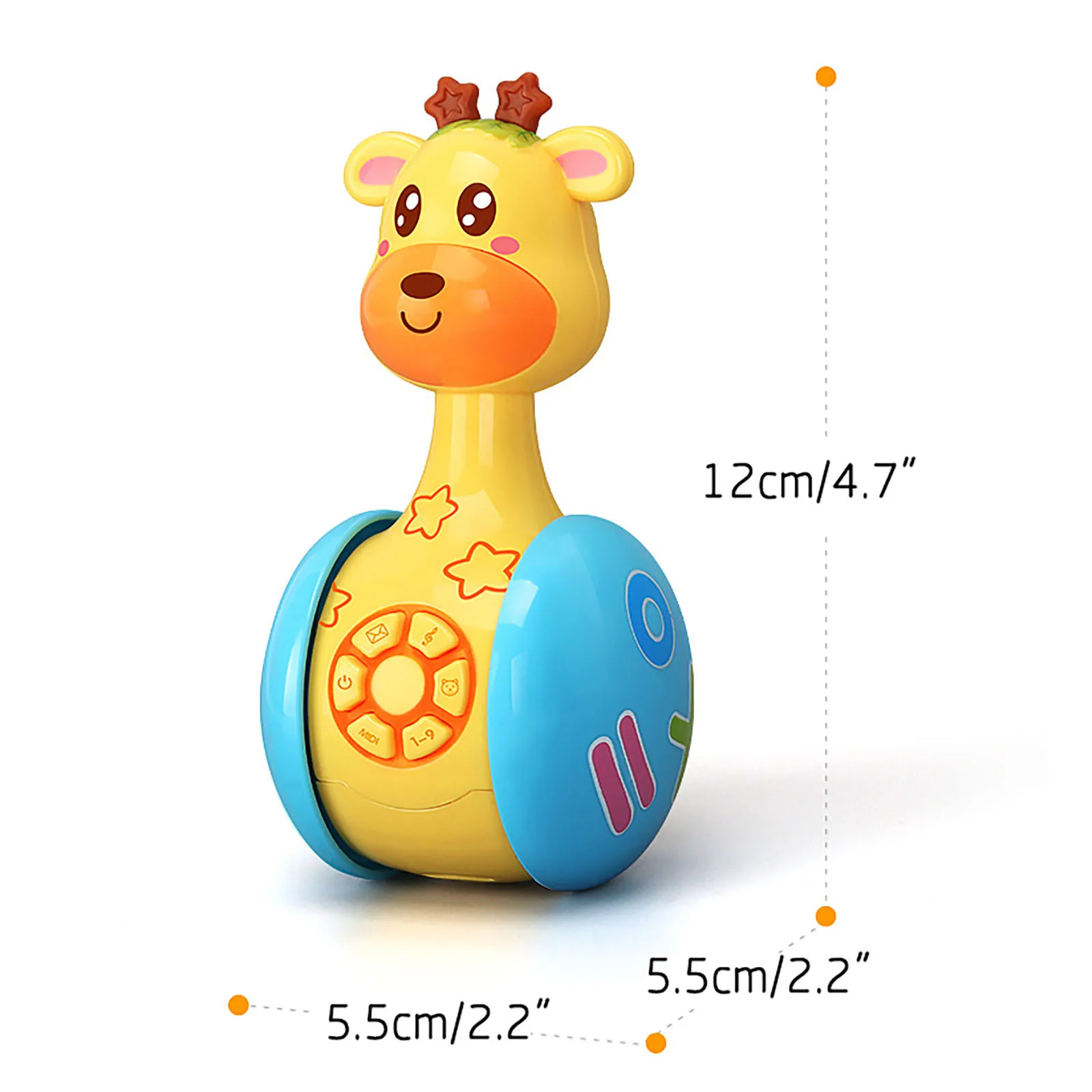 

13-24M Sliding Deer Tumbler Toy Puzzle Infant Early Teaching Crawling Toy electronic toy child jouet lectronique enfant Y1