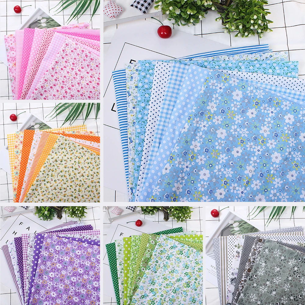 LAPHIL 7pcs 50x50cm Printed Cotton Fabric Patchwork Needlework DIY Handmade Floral Sewing Quilting Cloth Materials|Ткань| |