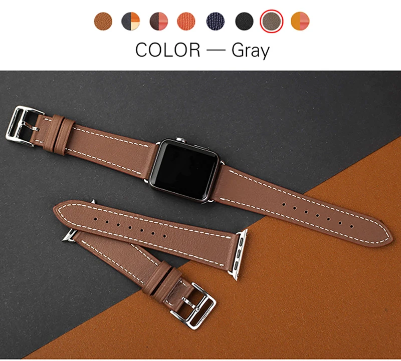 Kebitt, натуральная кожа, для мужчин и женщин, ремешок для apple watch, серия 5, 4, 3, 2, 1, iwatch, ремешок, 38, 40 мм, 42, 44 мм, ремень, одиночный тур, полосы