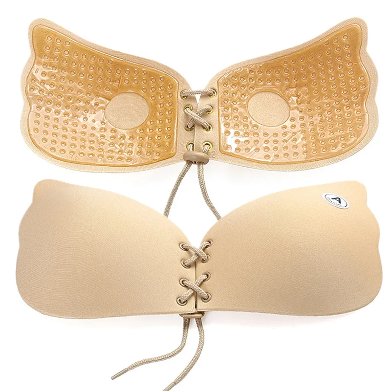 

Sexy Butterfly Wings Invisible Bra Strapless Underwear Silicone Chest Stickers Gathering Up Nipple Sticker