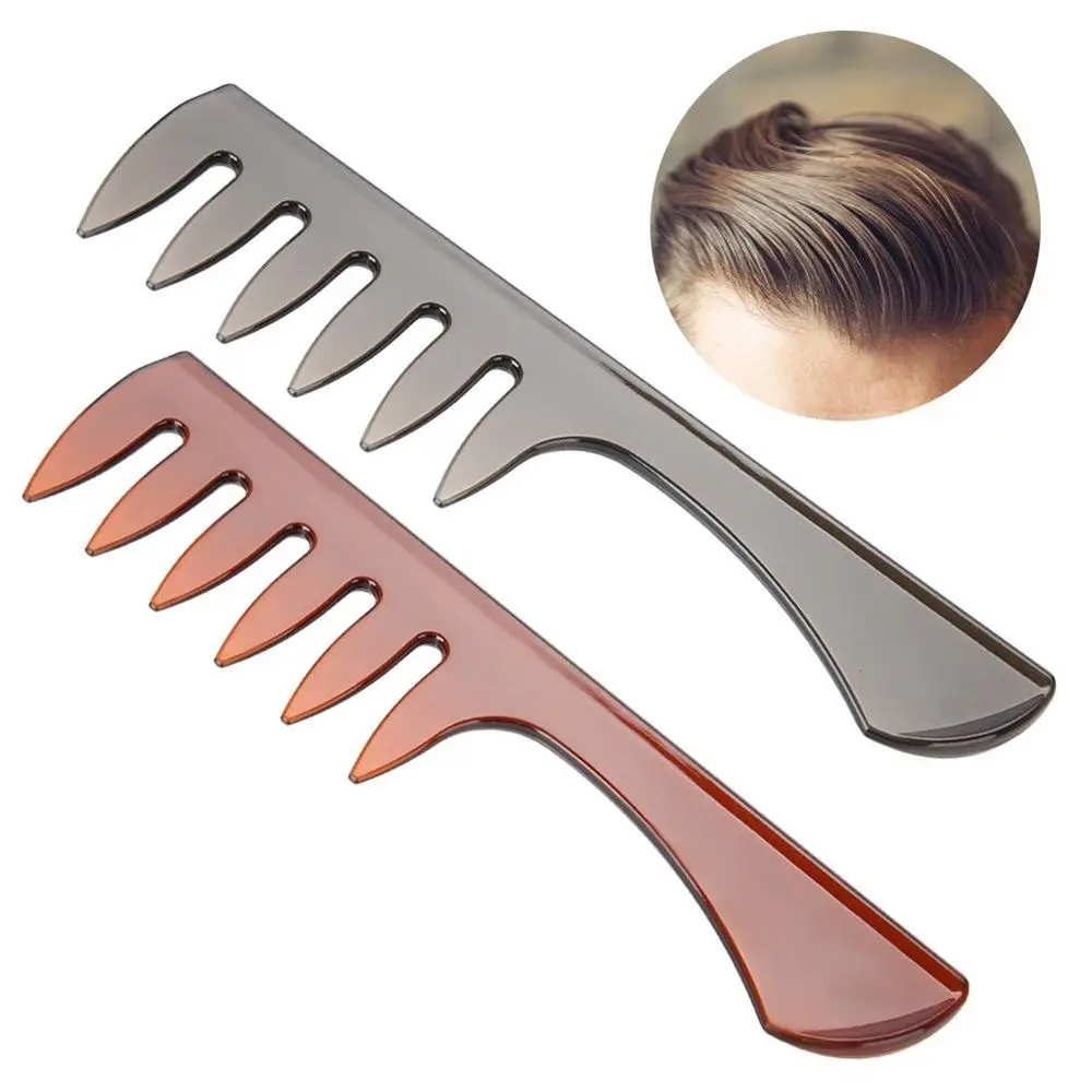 Расческа для волос мужчин Классическая пластиковая расческа с широкими зубцами