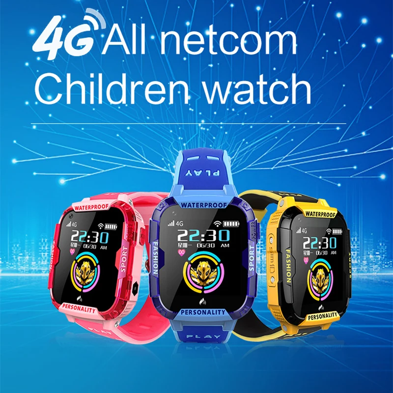 4G сеть Wifi gps SOS Смарт часы дети видео вызов IP67 Водонепроницаемый Будильник камера детские часы VS Q50 Q90