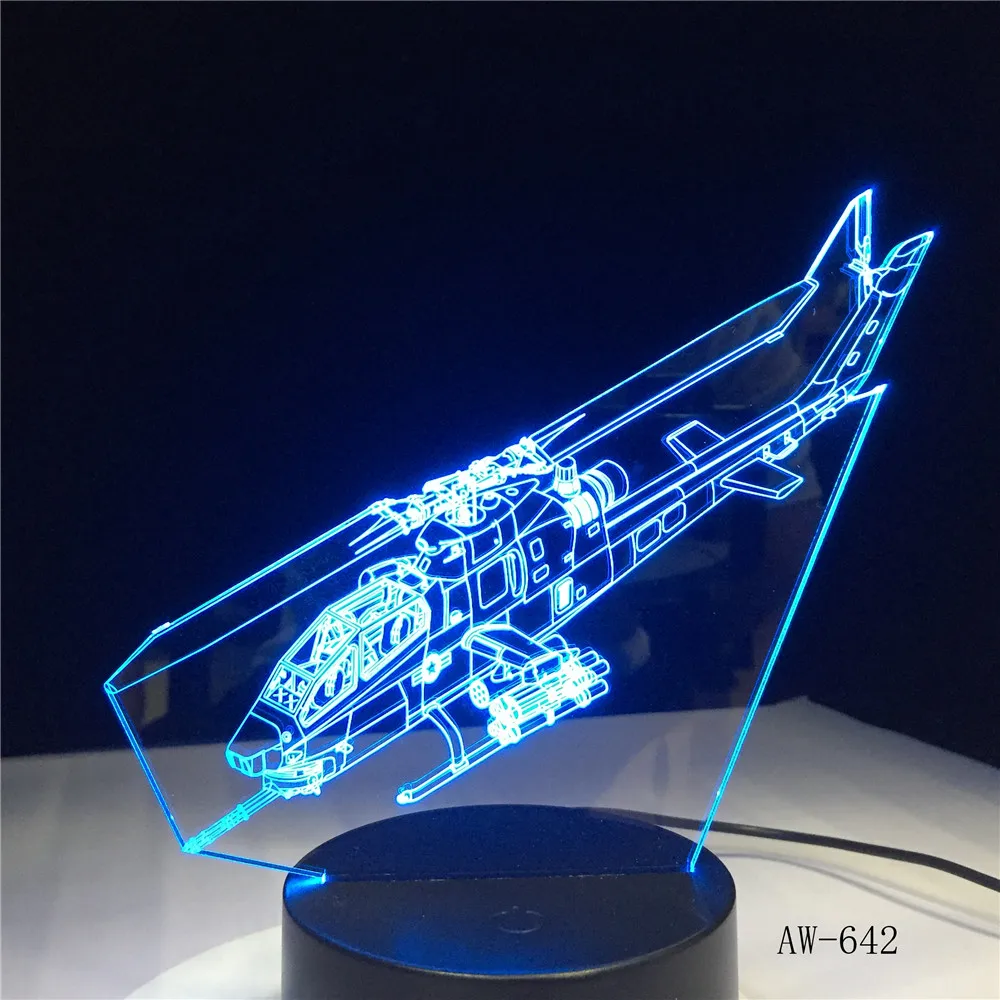 Вертолет Детский Светильник для сна Ночник светильник s 3D светодиодный
