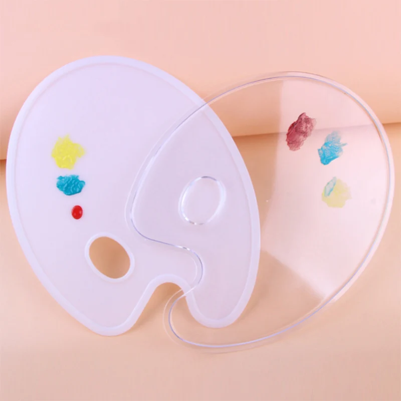 Овальная плоская пластиковая цветная палитра Экологически чистая ПП ручная