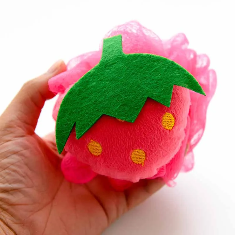 

Plush/Nylon Body Exfoliating Tools Fruit Shape Bathroom Accessories Massage Cleaning Supplies Bath Brush Towel Balls 1Pcs Soft