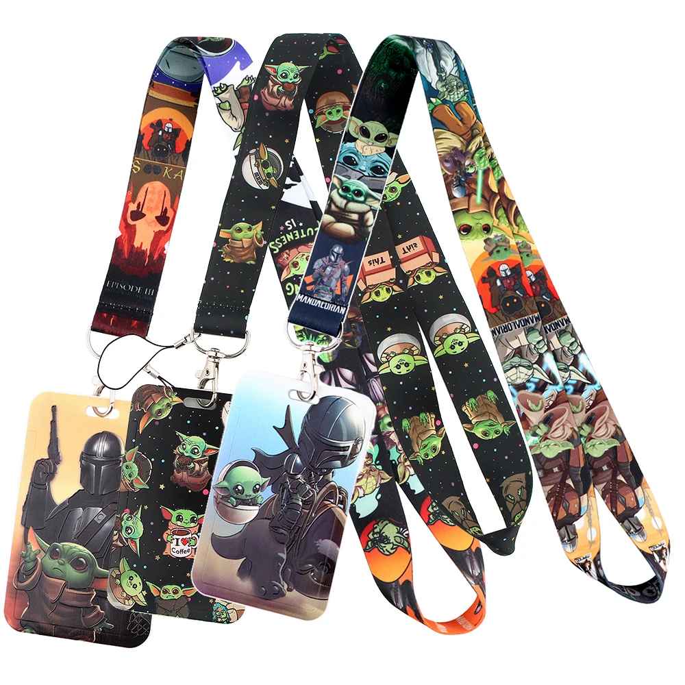 LT821 Звездные войны йода детский шейный ремешок ремешки брелок держатель ID карты