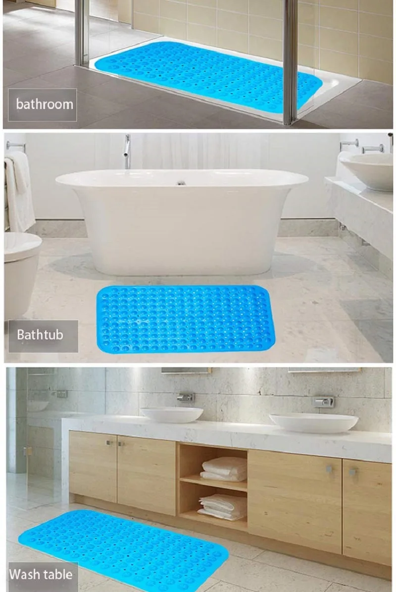 Резиновый Массажный коврик для ванной дома гостиницы туалета с присосками