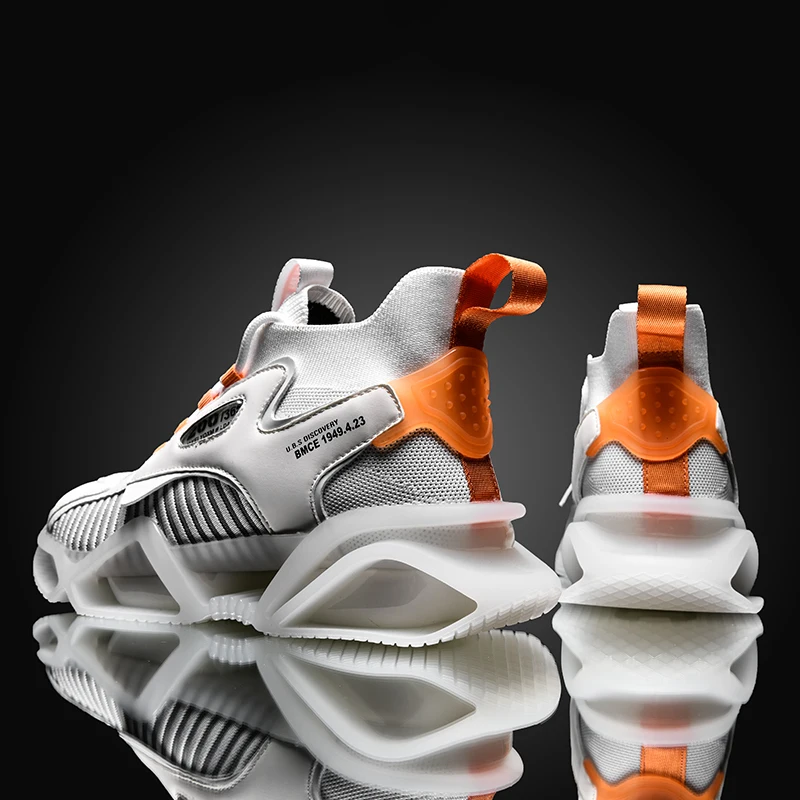 

New style Men Sport Shoes 2021 Summer Designer High Elasticity Men's Running Shoes Breathable Man Fashion Casual Shoes Big Size