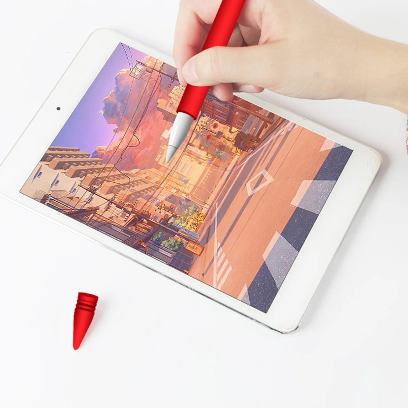 

Silicone Compatible Pencil Holder Case For Apple Pencil 1 Holder Sleeve For iPad Pro Stylus Protective Anti-lost ipencil Cover