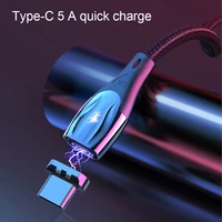 5a magnetic charging cable braided nylon charger cord with type c connector for huawei mate 30 pro20p 3040 xiaomi 109