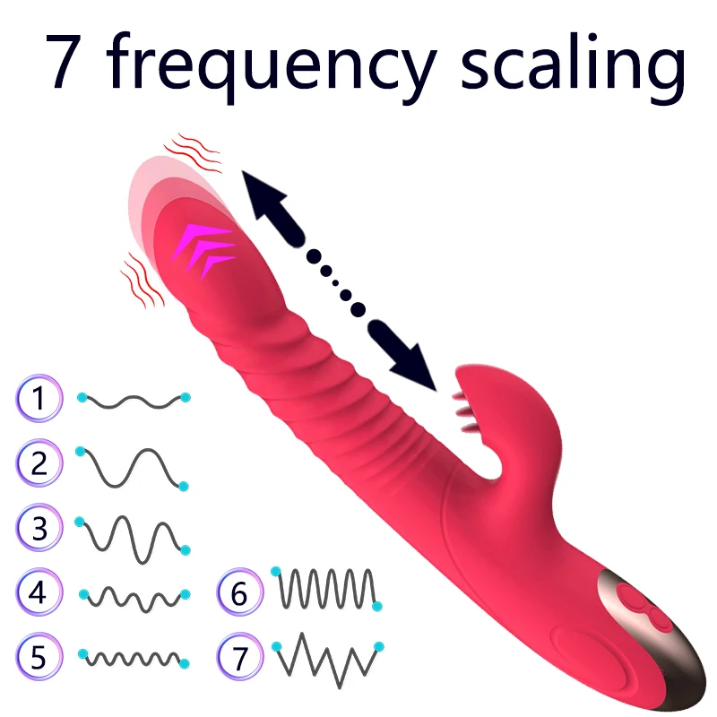 Телескопический вибратор фаллоимитатор с подогревом Вибрирующий Женский