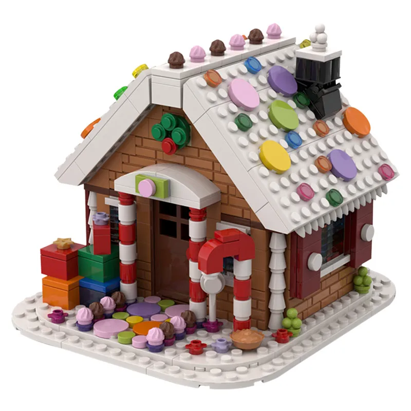 

Christmas Gingerbread's House Winter Village Holiday Architecture Building Blocks Children Gift Kids DIY Bricks Toys For Girls