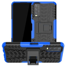 For Vivo Y11S Case Y20S Y12S Y12 Y15 Y17 Cover Anti-knock Heavy Duty Armor Stand Silicone Back Phone Bumper Case For Vivo Y11S