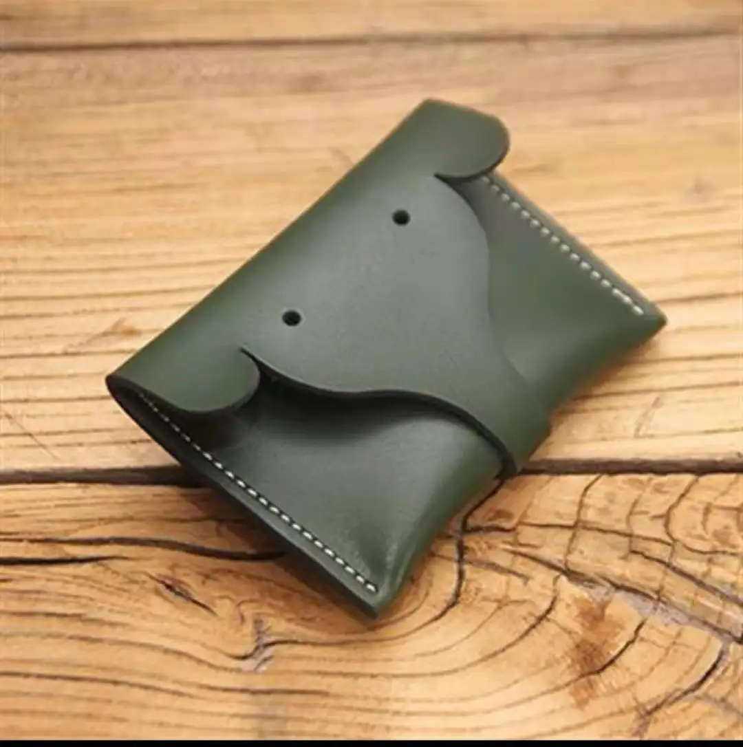 Retro Handmade Elephant Wallet Custom Leather High Quality Cute Animal Personality Card Holder Coin Purse Small Keys Bags