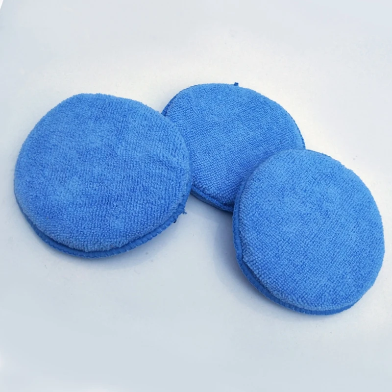 

1PCS/10PCS Microfiber Foam Sponge Polishing Pads Wax Applicator Pad Household waxing sponge Car Cleaning Accessories