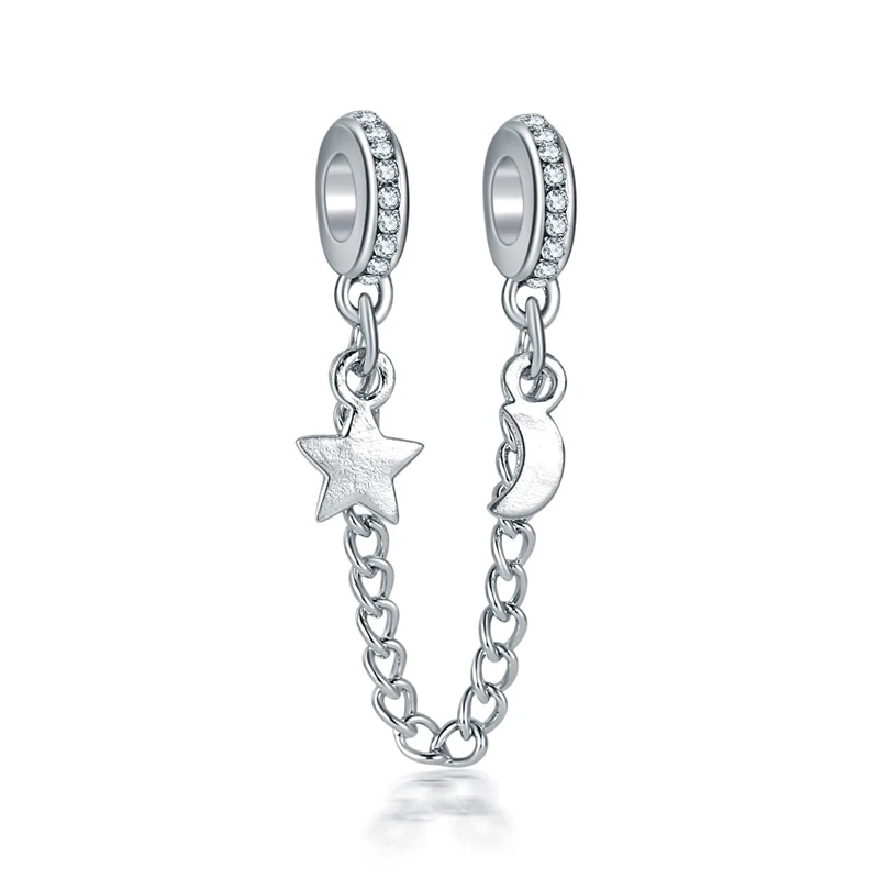 Новинка 2019 сплав бусины амулеты звезда сердце цветы безопасная цепочка розовое