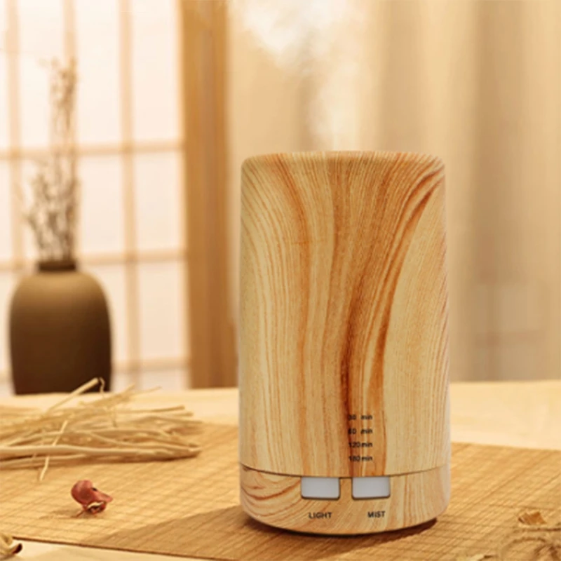 

Ultrasonic Air Aroma Humidifier Classic Wood Grain Safety Electric Aromatherapy Essential Oil Diffuser for Home