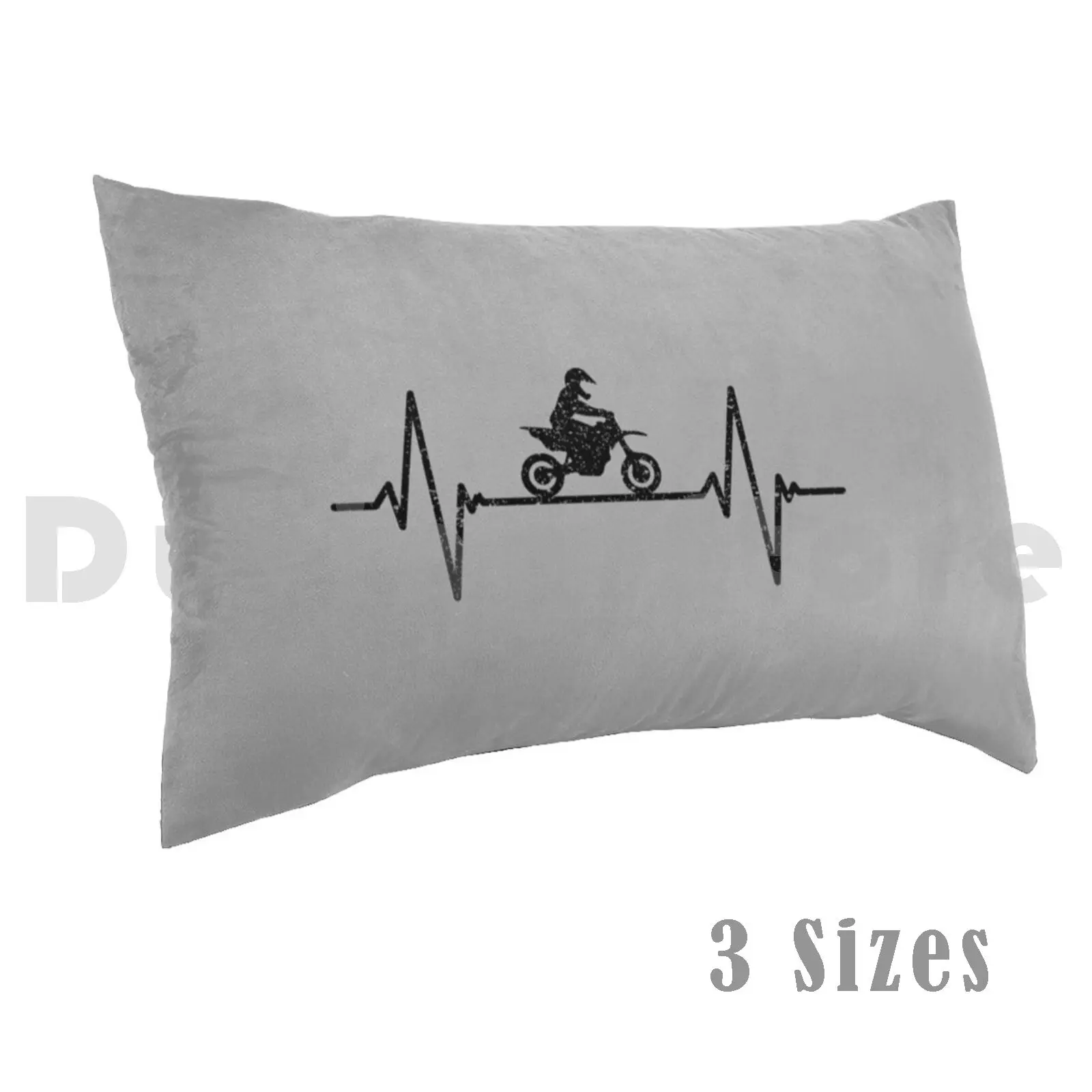 

Motocross Heartbeat-Supermoto Pulse Pillow Case 20x30 inch Cross Dirt Bike Dirtbike Motocross Motorcycle