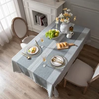 cotton linen small fresh tablecloth restaurant table cloth cover wedding party dining home decor table cloth