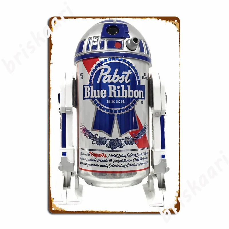Пивной робот металлические знаки живопись Декор кинотеатр гараж забавная