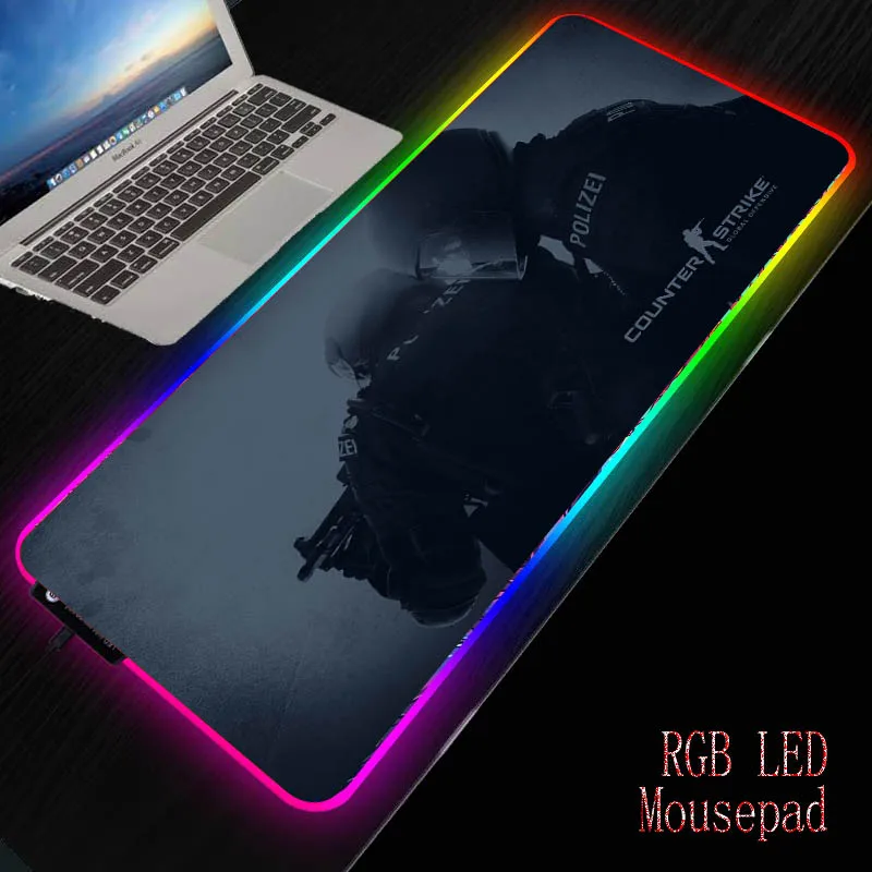 

MRGBEST CSGO GO RGB Gaming Computer Mousepad Large Mouse Pad Big Gamer Desk Mouse Mat Led Mause Pad Backlit Keyboard Mice Mat