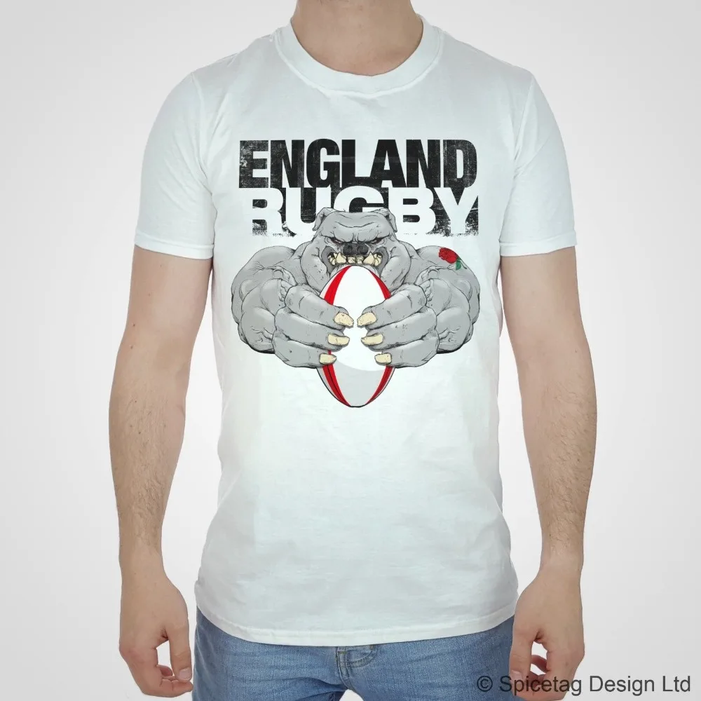 Подарок бойфренду 2020 брендовая футболка Homme Tees England Rugbys Bulldog английская