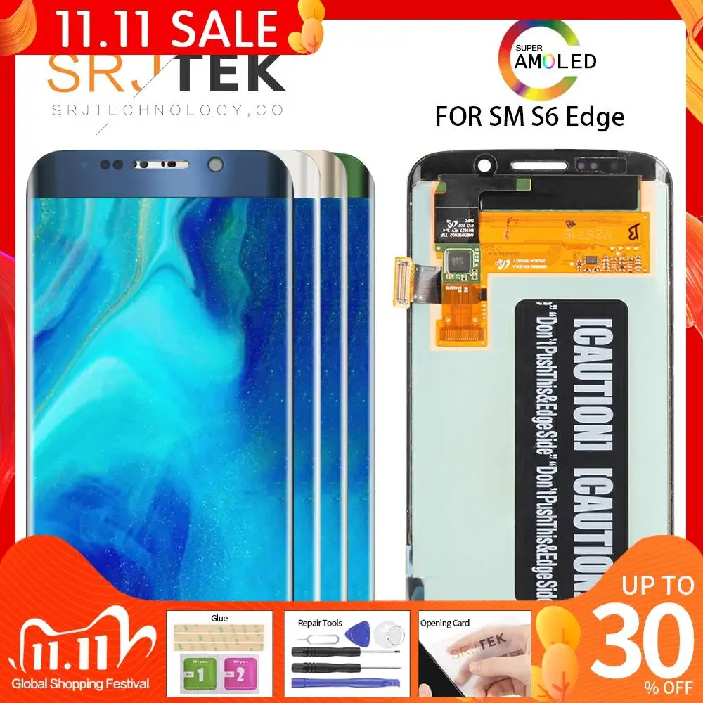 ЖК-дисплей 5 7 дюйма для SAMSUNG Galaxy S6 Edge Plus EDGE + G928 G928F дисплей с сенсорным экраном и