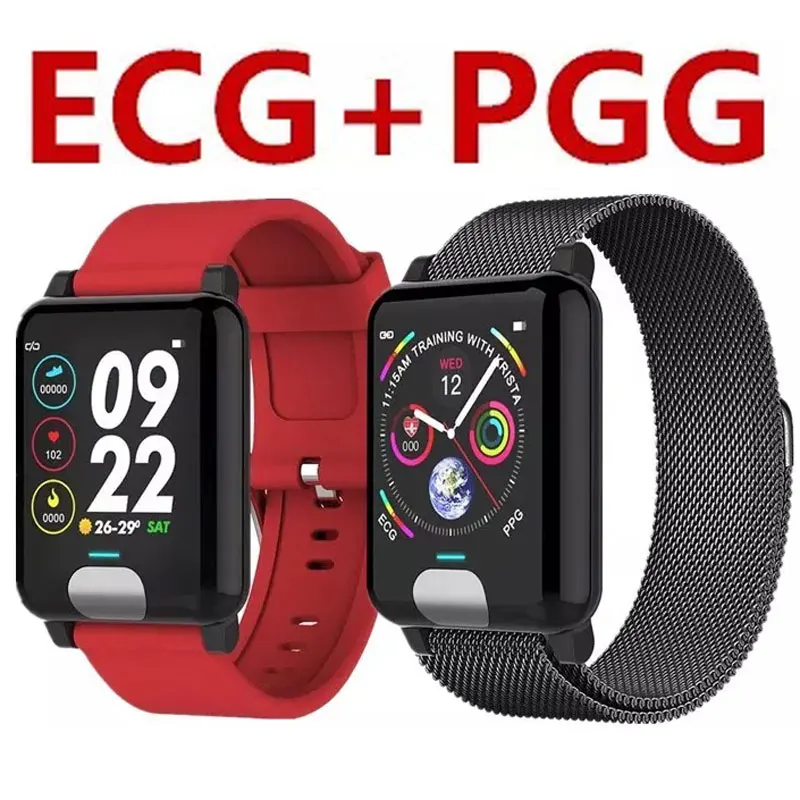 Ppg ЭКГ фитнес трекер для женщин и мужчин смарт здоровье hey ladies band braselet ip68