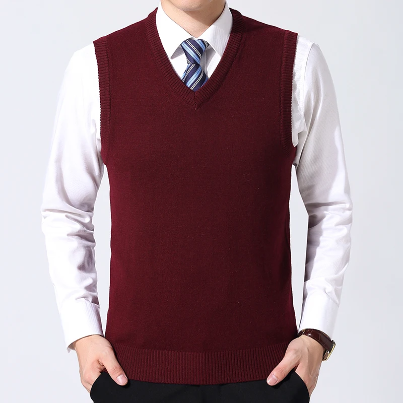2021 новый модный брендовый свитер мужские Жилеты Пуловеры Slim Fit вязаные Джемперы
