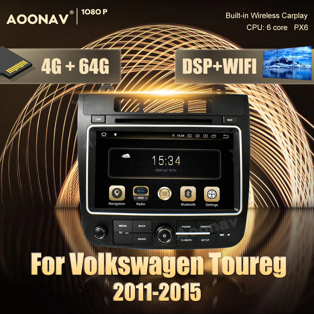 Автомагнитола 2 din на Android с GPS мультимедийный плеер для Volkswagen Toureg 2011-2015