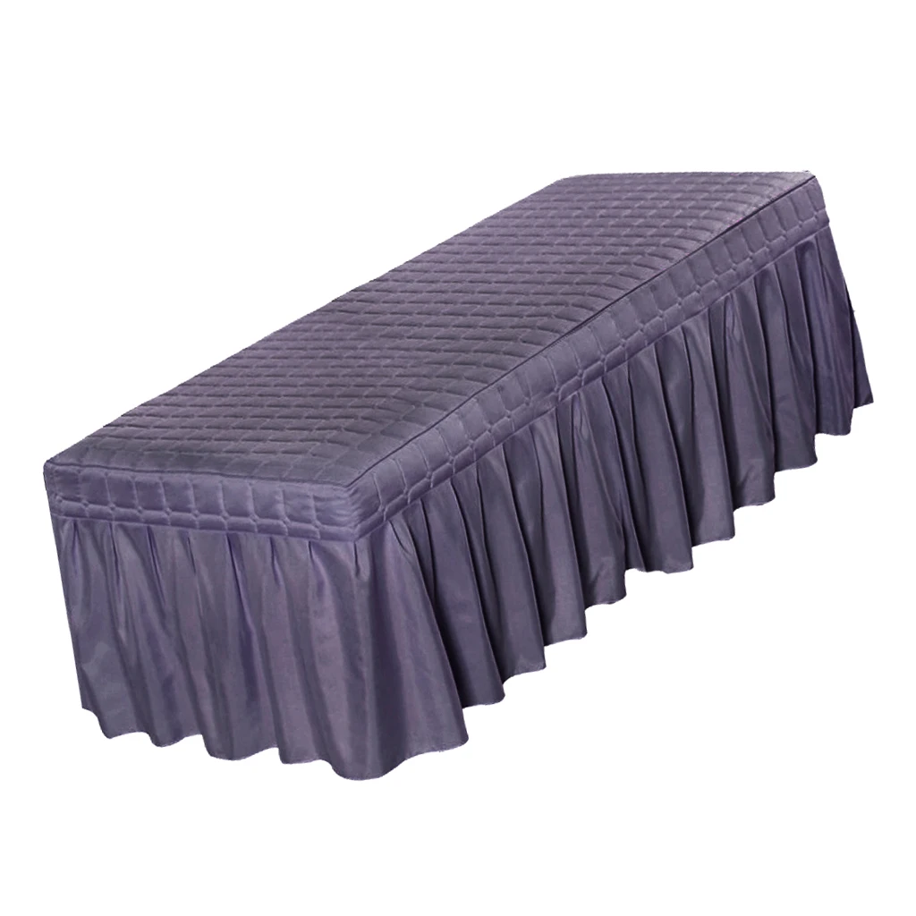 Smokey Purple-190x7 Косметический льняной массажный стол юбка красота простыня покрывало с постельным бельем - Цвет: Smokey Purple-190x7