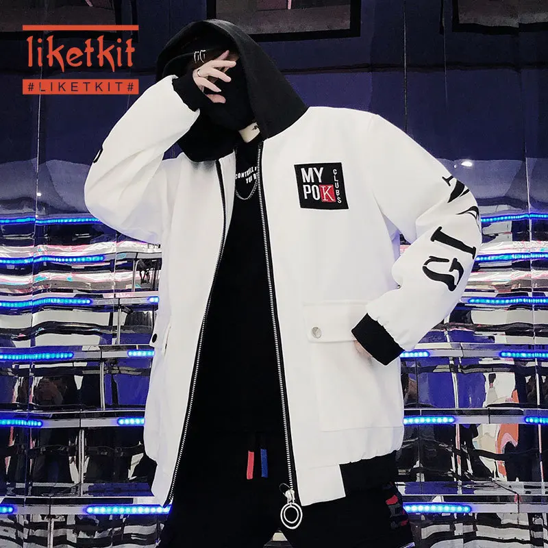 Liketkit куртка с капюшоном уличная Мужская 2019 осень японский винтажный принт куртки