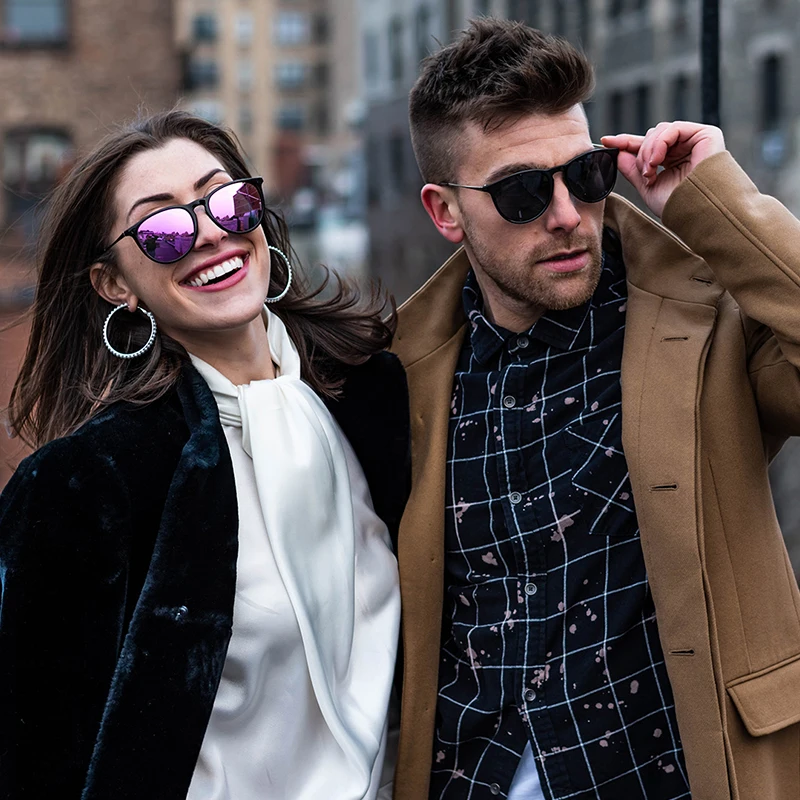 Королевский Девушка поляризованные Овальные Солнцезащитные очки Для женщин