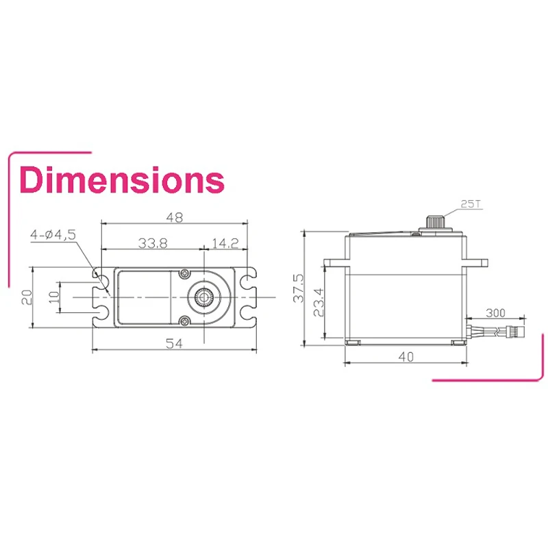 

1PC AFRC D2622HB-H 22KG 0.04S Full Metal HV Brushless Servo Steel Gear 4.8-8.4V for RC Helicopter High Torque Steering Gears