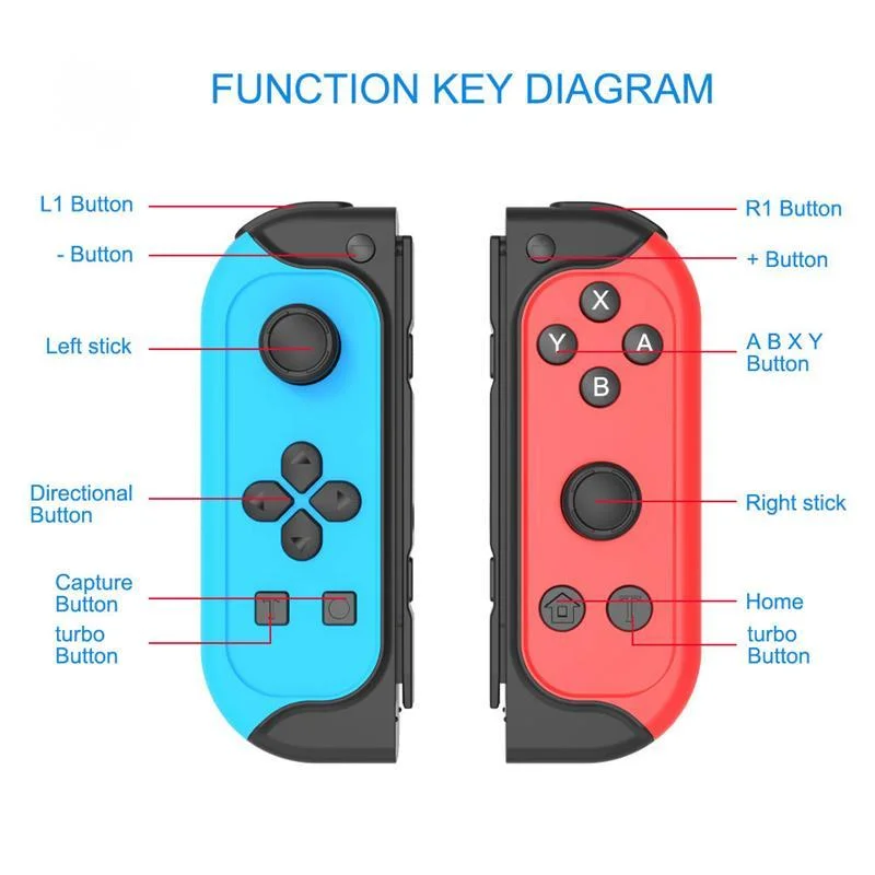 

Switch Joy Con Controller Left And Right Bluetooth Handle With NFC Vibration Double Turbo Function 2021 NEW Private Model
