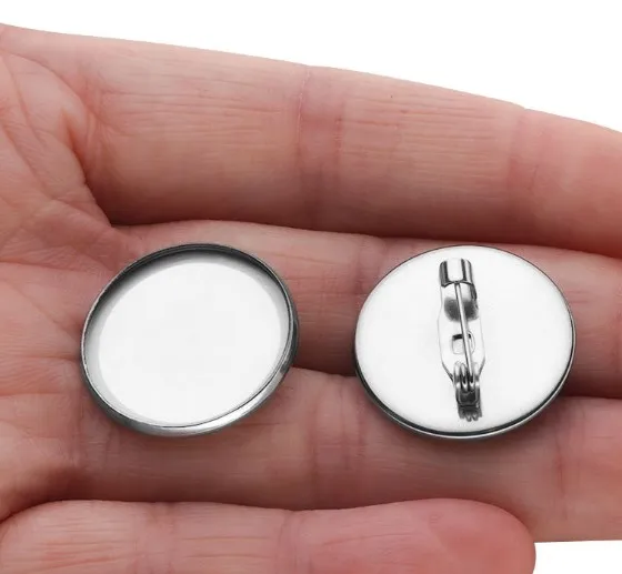 

Основа для кабошона из нержавеющей стали, заклепка для подноса, принадлежности для изготовления ювелирных изделий, брошь, 10 шт./лот